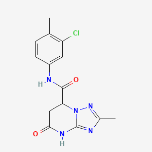 N-(3-CHLORO-4-METHYLPHENYL)-2-METHYL-5-OXO-4H,5H,6H,7H-[1,2,4]TRIAZOLO[1,5-A]PYRIMIDINE-7-CARBOXAMIDE