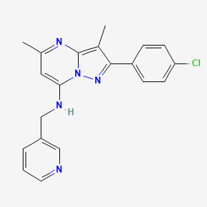 2-(4-chlorophenyl)-3,5-dimethyl-N-(pyridin-3-ylmethyl)pyrazolo[1,5-a]pyrimidin-7-amine