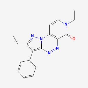 molecular formula C18H17N5O B6096155 2,7-diethyl-3-phenylpyrazolo[5,1-c]pyrido[4,3-e][1,2,4]triazin-6(7H)-one 