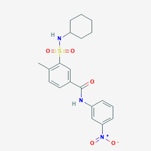 3-(cyclohexylsulfamoyl)-4-methyl-N-(3-nitrophenyl)benzamide