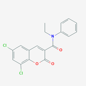 6,8-dichloro-N-ethyl-2-oxo-N-phenylchromene-3-carboxamide