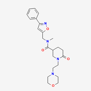 N-methyl-1-[2-(4-morpholinyl)ethyl]-6-oxo-N-[(3-phenyl-5-isoxazolyl)methyl]-3-piperidinecarboxamide