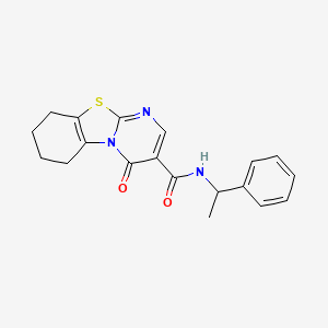 4-oxo-N-(1-phenylethyl)-6,7,8,9-tetrahydro-4H-pyrimido[2,1-b][1,3]benzothiazole-3-carboxamide