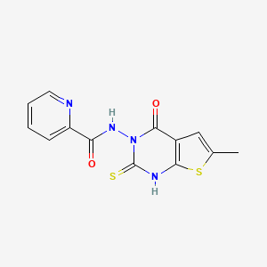 N-(2-mercapto-6-methyl-4-oxothieno[2,3-d]pyrimidin-3(4H)-yl)-2-pyridinecarboxamide