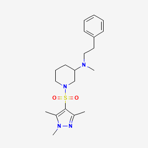 N-methyl-N-(2-phenylethyl)-1-[(1,3,5-trimethyl-1H-pyrazol-4-yl)sulfonyl]-3-piperidinamine