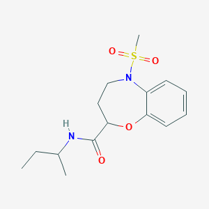 N-(BUTAN-2-YL)-5-METHANESULFONYL-2,3,4,5-TETRAHYDRO-1,5-BENZOXAZEPINE-2-CARBOXAMIDE