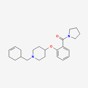 1-(3-cyclohexen-1-ylmethyl)-4-[2-(1-pyrrolidinylcarbonyl)phenoxy]piperidine