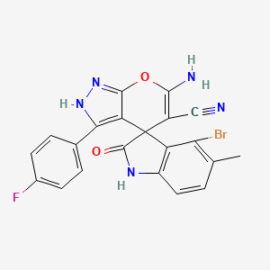 6'-amino-4-bromo-3'-(4-fluorophenyl)-5-methyl-2-oxo-1,2-dihydro-1'H-spiro[indole-3,4'-pyrano[2,3-c]pyrazole]-5'-carbonitrile