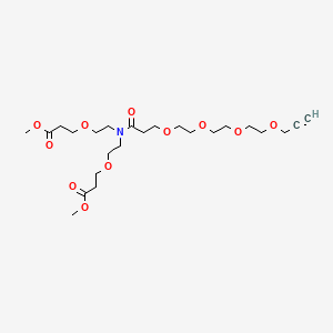 molecular formula C24H41NO11 B609638 N-(炔丙基-PEG4-羰基)-N-双(PEG1-甲酯) CAS No. 2112732-01-9