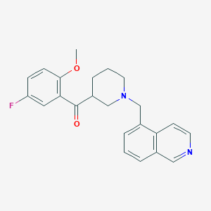 molecular formula C23H23FN2O2 B6096396 (5-fluoro-2-methoxyphenyl)[1-(5-isoquinolinylmethyl)-3-piperidinyl]methanone 