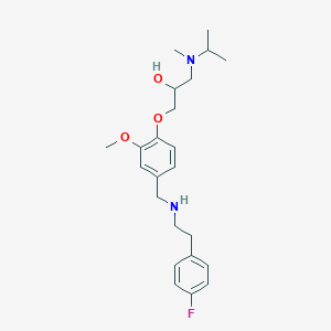 molecular formula C23H33FN2O3 B6096429 1-[4-({[2-(4-fluorophenyl)ethyl]amino}methyl)-2-methoxyphenoxy]-3-[isopropyl(methyl)amino]-2-propanol 