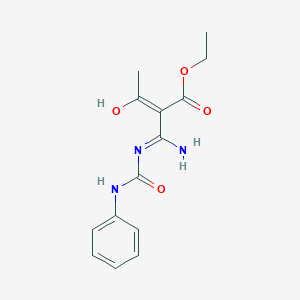 Ethyl (2E)-2-{amino[(phenylcarbamoyl)amino]methylidene}-3-oxobutanoate