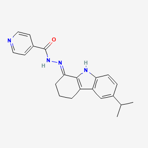 N'-[(1E)-6-(propan-2-yl)-2,3,4,9-tetrahydro-1H-carbazol-1-ylidene]pyridine-4-carbohydrazide