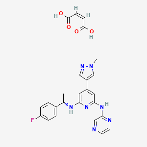 molecular formula C25H24FN7O4 B609646 NS-018马来酸盐 CAS No. 1354799-87-3