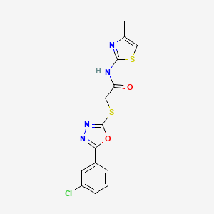 2-{[5-(3-chlorophenyl)-1,3,4-oxadiazol-2-yl]thio}-N-(4-methyl-1,3-thiazol-2-yl)acetamide