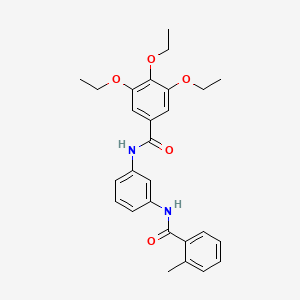 3,4,5-triethoxy-N-[3-[(2-methylbenzoyl)amino]phenyl]benzamide