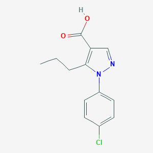 molecular formula C13H13ClN2O2 B060965 1-(4-chlorophenyl)-5-propyl-1H-pyrazole-4-carboxylic acid CAS No. 175137-17-4