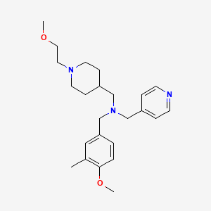 1-[1-(2-methoxyethyl)piperidin-4-yl]-N-[(4-methoxy-3-methylphenyl)methyl]-N-(pyridin-4-ylmethyl)methanamine