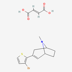 molecular formula C16H18BrNO4S B609652 3-(3-Bromo-2-thienyl)-8-methyl-8-azabicyclo[3.2.1]oct-2-ene fumarate CAS No. 216853-60-0