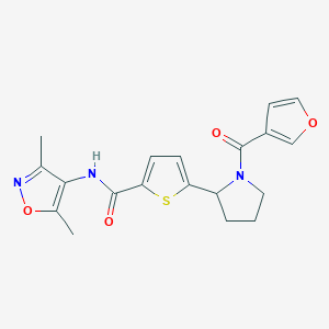 N-(3,5-dimethyl-4-isoxazolyl)-5-[1-(3-furoyl)-2-pyrrolidinyl]-2-thiophenecarboxamide