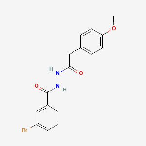 3-bromo-N'-[(4-methoxyphenyl)acetyl]benzohydrazide