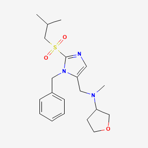 N-[[3-benzyl-2-(2-methylpropylsulfonyl)imidazol-4-yl]methyl]-N-methyloxolan-3-amine