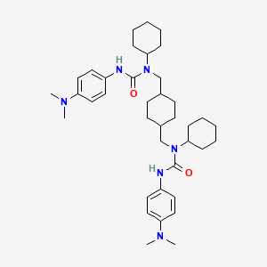 molecular formula C38H58N6O2 B609673 1-环己基-1-[[4-[[环己基-[[4-(二甲基氨基)苯基]羰基]氨基]甲基]环己基]甲基]-3-[4-(二甲基氨基)苯基]脲 CAS No. 166967-84-6