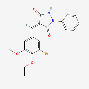 (4Z)-4-[(3-bromo-4-ethoxy-5-methoxyphenyl)methylidene]-1-phenylpyrazolidine-3,5-dione