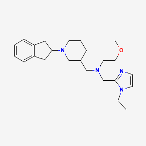 N-{[1-(2,3-dihydro-1H-inden-2-yl)-3-piperidinyl]methyl}-N-[(1-ethyl-1H-imidazol-2-yl)methyl]-2-methoxyethanamine