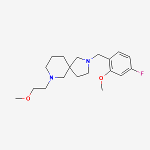 2-[(4-Fluoro-2-methoxyphenyl)methyl]-9-(2-methoxyethyl)-2,9-diazaspiro[4.5]decane