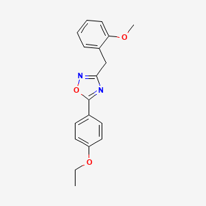 molecular formula C18H18N2O3 B6097026 5-(4-ethoxyphenyl)-3-(2-methoxybenzyl)-1,2,4-oxadiazole 