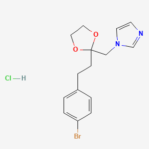 B609703 1-[[2-[2-(4-Bromophenyl)ethyl]-1,3-dioxolan-2-yl]methyl]-1H-imidazole hydrochloride CAS No. 939825-12-4