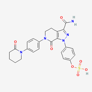 molecular formula C24H23N5O7S B609715 O-去甲基阿哌沙班硫酸盐 CAS No. 1118765-14-2