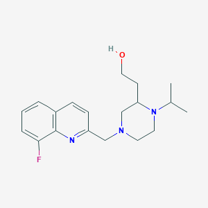 2-{4-[(8-fluoro-2-quinolinyl)methyl]-1-isopropyl-2-piperazinyl}ethanol