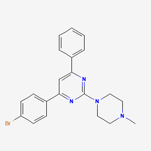 4-(4-bromophenyl)-2-(4-methyl-1-piperazinyl)-6-phenylpyrimidine