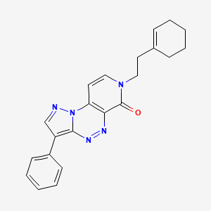 7-[2-(1-cyclohexen-1-yl)ethyl]-3-phenylpyrazolo[5,1-c]pyrido[4,3-e][1,2,4]triazin-6(7H)-one