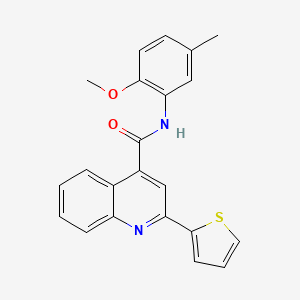 N-(2-methoxy-5-methylphenyl)-2-(thiophen-2-yl)quinoline-4-carboxamide