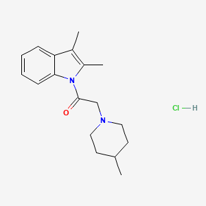 1-(2,3-Dimethylindol-1-yl)-2-(4-methylpiperidin-1-yl)ethanone;hydrochloride