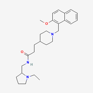 N-[(1-ethyl-2-pyrrolidinyl)methyl]-3-{1-[(2-methoxy-1-naphthyl)methyl]-4-piperidinyl}propanamide