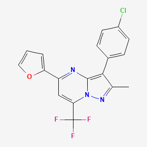 3-(4-chlorophenyl)-5-(furan-2-yl)-2-methyl-7-(trifluoromethyl)pyrazolo[1,5-a]pyrimidine