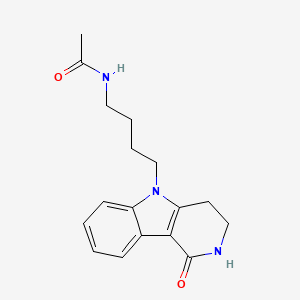 molecular formula C17H21N3O2 B609734 N-[4-(1-氧代-1,2,3,4-四氢-5h-吡啶并[4,3-b]吲哚-5-基)丁基]乙酰胺 CAS No. 1770789-37-1