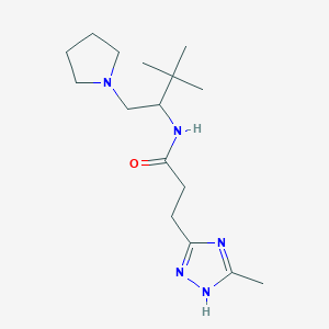 N-(3,3-dimethyl-1-pyrrolidin-1-ylbutan-2-yl)-3-(5-methyl-1H-1,2,4-triazol-3-yl)propanamide