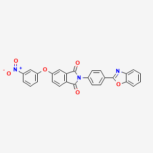 molecular formula C27H15N3O6 B6097353 2-[4-(1,3-Benzoxazol-2-yl)phenyl]-5-(3-nitrophenoxy)isoindole-1,3-dione 