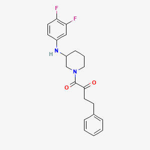 1-{3-[(3,4-difluorophenyl)amino]-1-piperidinyl}-1-oxo-4-phenyl-2-butanone