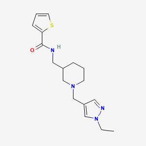 N-({1-[(1-ethyl-1H-pyrazol-4-yl)methyl]-3-piperidinyl}methyl)-2-thiophenecarboxamide