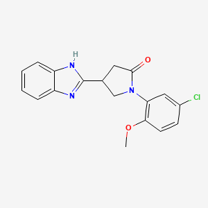 4-(1H-benzimidazol-2-yl)-1-(5-chloro-2-methoxyphenyl)-2-pyrrolidinone