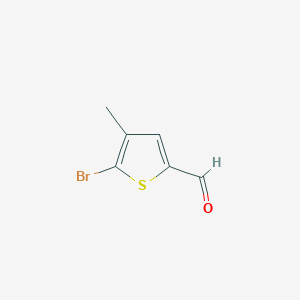 molecular formula C6H5BrOS B060975 5-Bromo-4-methylthiophene-2-carbaldehyde CAS No. 189331-47-3