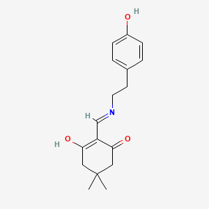 2-({[2-(4-hydroxyphenyl)ethyl]amino}methylene)-5,5-dimethyl-1,3-cyclohexanedione