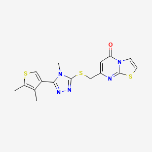 7-({[5-(4,5-DIMETHYL-3-THIENYL)-4-METHYL-4H-1,2,4-TRIAZOL-3-YL]SULFANYL}METHYL)-5H-[1,3]THIAZOLO[3,2-A]PYRIMIDIN-5-ONE