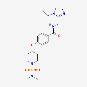 4-({1-[(dimethylamino)sulfonyl]-4-piperidinyl}oxy)-N-[(1-ethyl-1H-imidazol-2-yl)methyl]benzamide